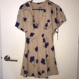 Free people blue and purple floral mini dress